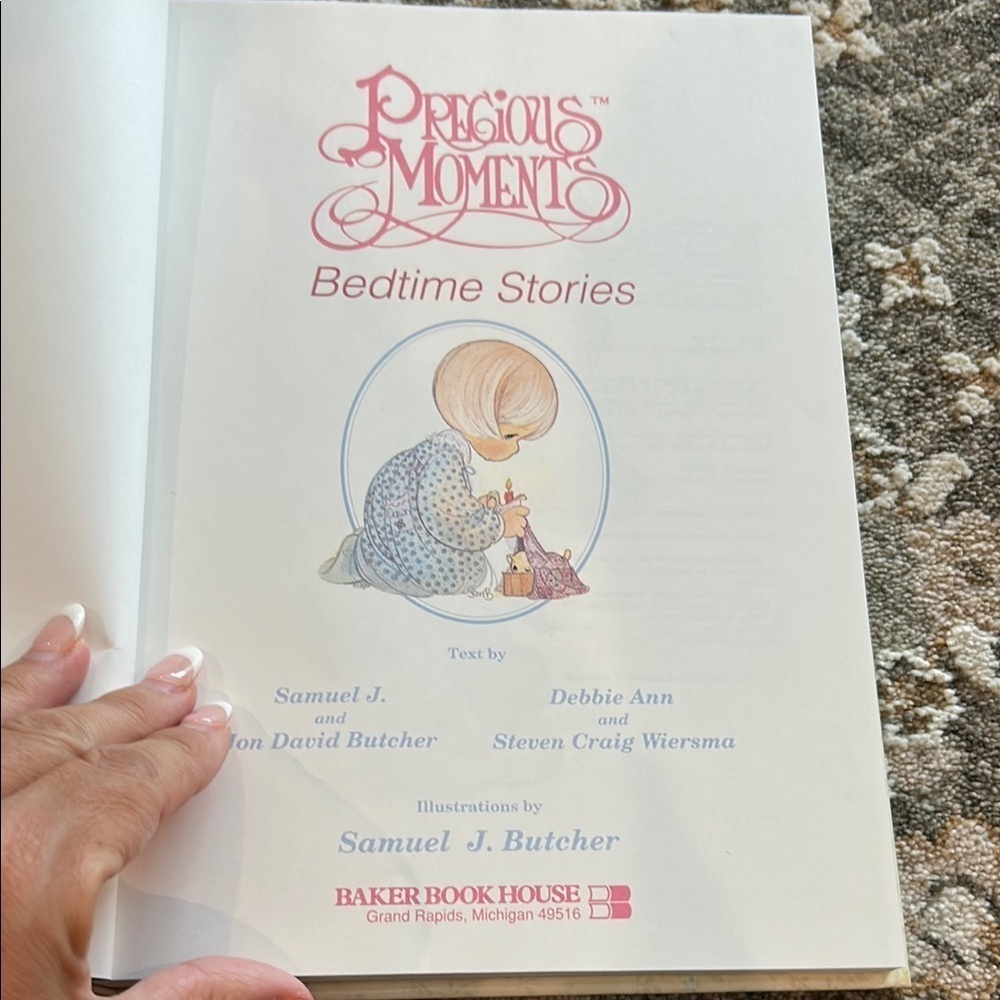 Precious Moments Storybook Set - Cream and Blue vintage from 1988 - Picture 8 of 12